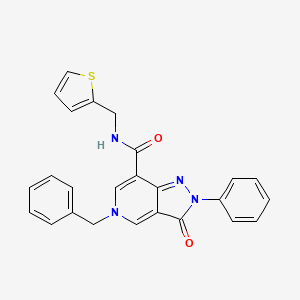 5-benzyl-3-oxo-2-phenyl-N-(thiophen-2-ylmethyl)-3,5-dihydro-2H-pyrazolo[4,3-c]pyridine-7-carboxamide
