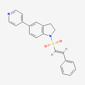 molecular formula C21H18N2O2S B2526951 (E)-5-(pyridin-4-yl)-1-(styrylsulfonyl)indoline CAS No. 2035001-70-6