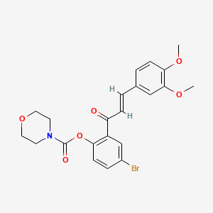4-bromo-2-[(2E)-3-(3,4-dimethoxyphenyl)prop-2-enoyl]phenyl morpholine-4-carboxylate