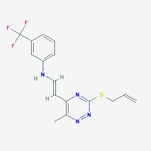 N-(2-(3-(Allylsulfanyl)-6-methyl-1,2,4-triazin-5-yl)vinyl)-3-(trifluoromethyl)aniline