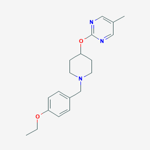 molecular formula C19H25N3O2 B2526959 2-[1-[(4-Ethoxyphenyl)methyl]piperidin-4-yl]oxy-5-methylpyrimidine CAS No. 2415471-80-4