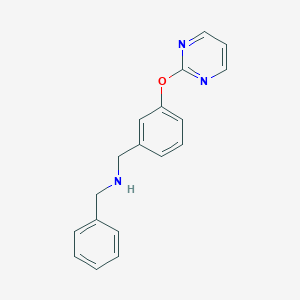 molecular formula C18H17N3O B252696 N-benzyl-N-[3-(2-pyrimidinyloxy)benzyl]amine 