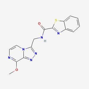 molecular formula C15H12N6O2S B2526960 N-((8-methoxy-[1,2,4]triazolo[4,3-a]pyrazin-3-yl)methyl)benzo[d]thiazole-2-carboxamide CAS No. 2034597-99-2