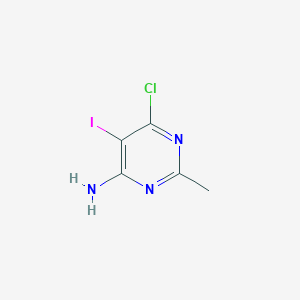 molecular formula C5H5ClIN3 B2526963 6-氯-5-碘-2-甲基嘧啶-4-胺 CAS No. 1770799-32-0