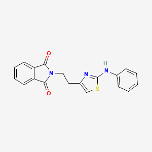 molecular formula C19H15N3O2S B2526969 2-[2-(2-anilino-1,3-thiazol-4-yl)ethyl]-1H-isoindole-1,3(2H)-dione CAS No. 124458-16-8
