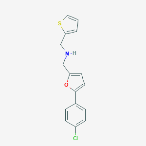 molecular formula C16H14ClNOS B252697 1-[5-(4-chlorophenyl)furan-2-yl]-N-(thiophen-2-ylmethyl)methanamine 