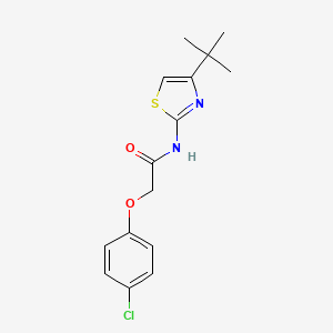 molecular formula C15H17ClN2O2S B2526970 N-(4-(tert-butyl)thiazol-2-yl)-2-(4-chlorophenoxy)acetamide CAS No. 330201-65-5