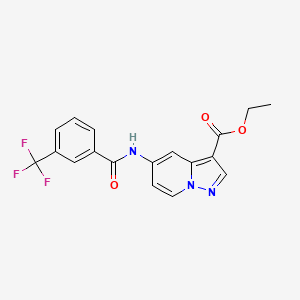 Ethyl 5-(3-(trifluoromethyl)benzamido)pyrazolo[1,5-a]pyridine-3-carboxylate