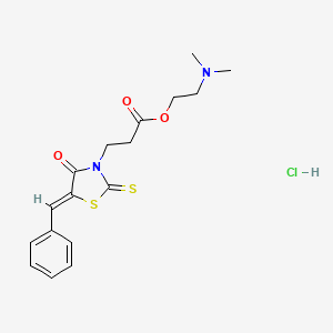 (Z)-2-(dimethylamino)ethyl 3-(5-benzylidene-4-oxo-2-thioxothiazolidin-3-yl)propanoate hydrochloride
