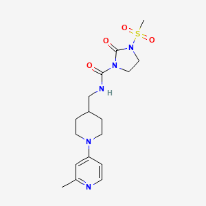 molecular formula C17H25N5O4S B2526975 N-((1-(2-methylpyridin-4-yl)piperidin-4-yl)methyl)-3-(methylsulfonyl)-2-oxoimidazolidine-1-carboxamide CAS No. 2034529-96-7