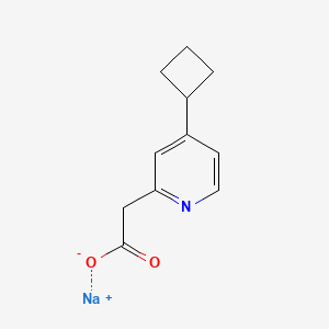 molecular formula C11H12NNaO2 B2526981 Sodium 2-(4-cyclobutylpyridin-2-yl)acetate CAS No. 2197057-12-6