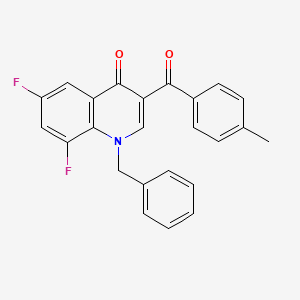 molecular formula C24H17F2NO2 B2526986 1-苄基-6,8-二氟-3-(4-甲基苯甲酰基)-1,4-二氢喹啉-4-酮 CAS No. 902507-06-6
