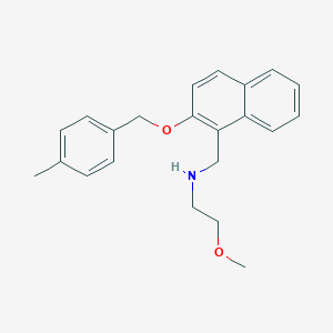 molecular formula C22H25NO2 B252699 2-methoxy-N-({2-[(4-methylbenzyl)oxy]naphthalen-1-yl}methyl)ethanamine 
