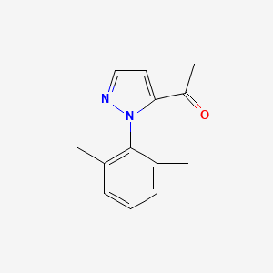molecular formula C13H14N2O B2527000 1-[2-(2,6-二甲基苯基)吡唑-3-基]乙酮 CAS No. 2090590-64-8