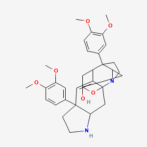 molecular formula C32H38N2O6 B2527002 Channaine CAS No. 1355-47-1