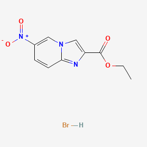 6-Nitroimidazo[1,2-a]pyridine-2-carboxylic acid ethyl ester hydrobromide