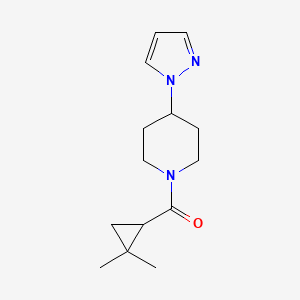 (2,2-Dimethylcyclopropyl)-(4-pyrazol-1-ylpiperidin-1-yl)methanone