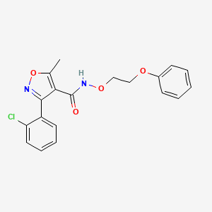 3-(2-chlorophenyl)-5-methyl-N-(2-phenoxyethoxy)-1,2-oxazole-4-carboxamide