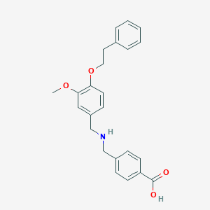 molecular formula C24H25NO4 B252702 4-({[3-Methoxy-4-(2-phenylethoxy)benzyl]amino}methyl)benzoic acid 