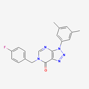 molecular formula C19H16FN5O B2527028 3-(3,5-二甲苯基)-6-[(4-氟苯基)甲基]三唑并[4,5-d]嘧啶-7-酮 CAS No. 888424-68-8