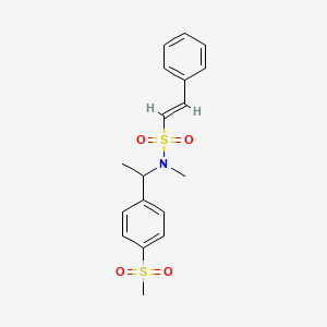 (E)-N-Methyl-N-[1-(4-methylsulfonylphenyl)ethyl]-2-phenylethenesulfonamide