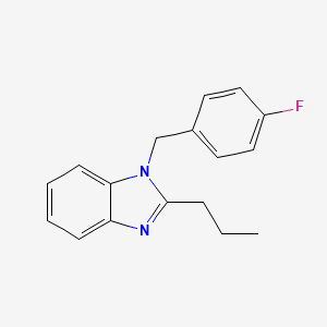 1-[(4-Fluorophenyl)methyl]-2-propylbenzimidazole