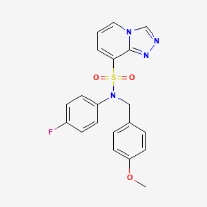molecular formula C20H17FN4O3S B2527036 N-(4-氟苯基)-N-(4-甲氧基苄基)[1,2,4]三唑并[4,3-a]吡啶-8-磺酰胺 CAS No. 1251615-33-4