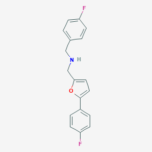 molecular formula C18H15F2NO B252704 N-(4-fluorobenzyl)-N-{[5-(4-fluorophenyl)-2-furyl]methyl}amine 