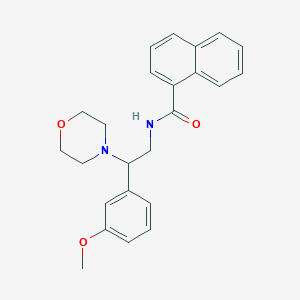 molecular formula C24H26N2O3 B2527049 N-(2-(3-methoxyphenyl)-2-morpholinoethyl)-1-naphthamide CAS No. 942010-59-5