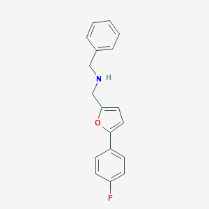 molecular formula C18H16FNO B252705 N-benzyl-N-{[5-(4-fluorophenyl)-2-furyl]methyl}amine 