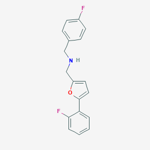 molecular formula C18H15F2NO B252706 N-(4-fluorobenzyl)-N-{[5-(2-fluorophenyl)-2-furyl]methyl}amine 