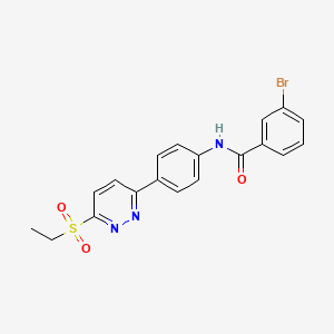molecular formula C19H16BrN3O3S B2527061 3-溴-N-(4-(6-(乙基磺基)吡啶-3-基)苯基)苯甲酰胺 CAS No. 1005294-80-3