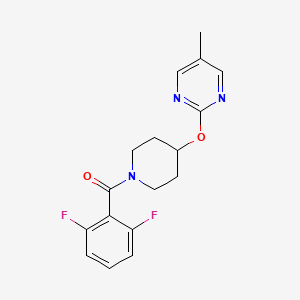molecular formula C17H17F2N3O2 B2527071 (2,6-Difluorophenyl)-[4-(5-methylpyrimidin-2-yl)oxypiperidin-1-yl]methanone CAS No. 2379984-97-9