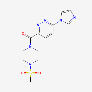(6-(1H-imidazol-1-yl)pyridazin-3-yl)(4-(methylsulfonyl)piperazin-1-yl)methanone