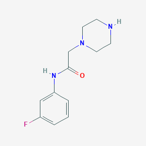 molecular formula C12H16FN3O B2527081 N-(3-fluorophenyl)-2-(piperazin-1-yl)acetamide CAS No. 847761-47-1