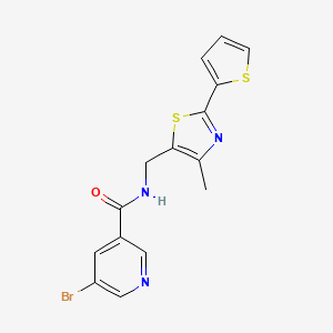 5-bromo-N-((4-methyl-2-(thiophen-2-yl)thiazol-5-yl)methyl)nicotinamide
