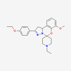 2-(4-Ethoxyphenyl)-1'-ethyl-7-methoxy-1,10b-dihydrospiro[benzo[e]pyrazolo[1,5-c][1,3]oxazine-5,4'-piperidine]