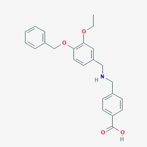 molecular formula C24H25NO4 B252709 4-({[4-(Benzyloxy)-3-ethoxybenzyl]amino}methyl)benzoic acid 