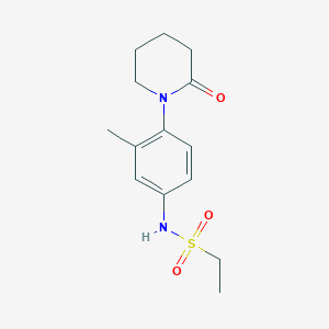 molecular formula C14H20N2O3S B2527092 N-(3-methyl-4-(2-oxopiperidin-1-yl)phenyl)ethanesulfonamide CAS No. 953158-79-7