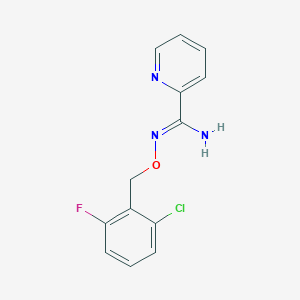 molecular formula C13H11ClFN3O B2527102 N'-[(2-chloro-6-fluorobenzyl)oxy]-2-pyridinecarboximidamide CAS No. 303997-40-2