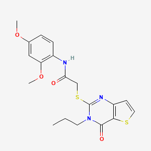 N-(2,4-dimethoxyphenyl)-2-[(4-oxo-3-propyl-3,4-dihydrothieno[3,2-d]pyrimidin-2-yl)sulfanyl]acetamide