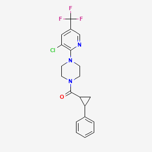 [4-[3-Chloro-5-(trifluoromethyl)pyridin-2-yl]piperazin-1-yl]-(2-phenylcyclopropyl)methanone