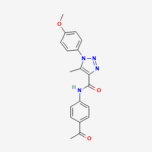 molecular formula C19H18N4O3 B2527108 N-(4-乙酰基苯基)-1-(4-甲氧基苯基)-5-甲基-1H-1,2,3-三唑-4-羧酰胺 CAS No. 878734-46-4