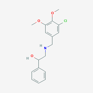 molecular formula C17H20ClNO3 B252711 2-[(3-Chloro-4,5-dimethoxybenzyl)amino]-1-phenylethanol 