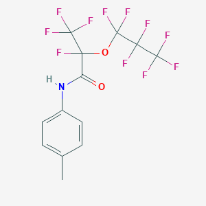 molecular formula C13H8F11NO2 B2527125 2,3,3,3-Tetrafluoro-2-(1,1,2,2,3,3,3-heptafluoropropoxy)-N-(4-methylphenyl)propanamide CAS No. 313981-12-3