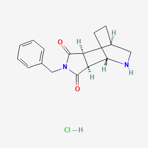 molecular formula C16H19ClN2O2 B2527127 (3AS,4S,7R,7aS)-2-benzylhexahydro-1H-4,7-(epiminomethano)isoindole-1,3(2H)-dione hydrochloride CAS No. 2095396-75-9