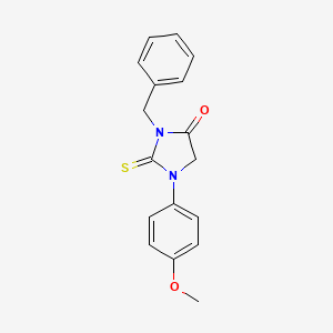 molecular formula C17H16N2O2S B2527132 3-Benzyl-1-(4-methoxyphenyl)-2-thioxoimidazolidin-4-one CAS No. 692278-97-0