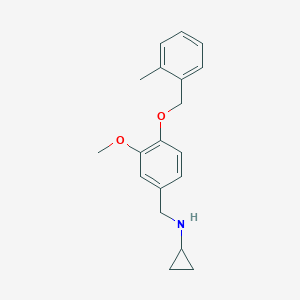 molecular formula C19H23NO2 B252714 N-{3-methoxy-4-[(2-methylbenzyl)oxy]benzyl}cyclopropanamine 
