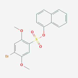 molecular formula C18H15BrO5S B2527140 Naphthalen-1-yl 4-bromo-2,5-dimethoxybenzene-1-sulfonate CAS No. 2361882-32-6