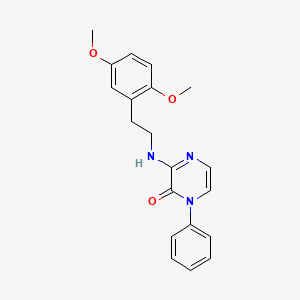molecular formula C20H21N3O3 B2527143 3-[2-(2,5-Dimethoxyphenyl)ethylamino]-1-phenylpyrazin-2-one CAS No. 895121-08-1